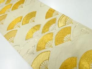 アンティーク　扇模様織出し袋帯（材料）